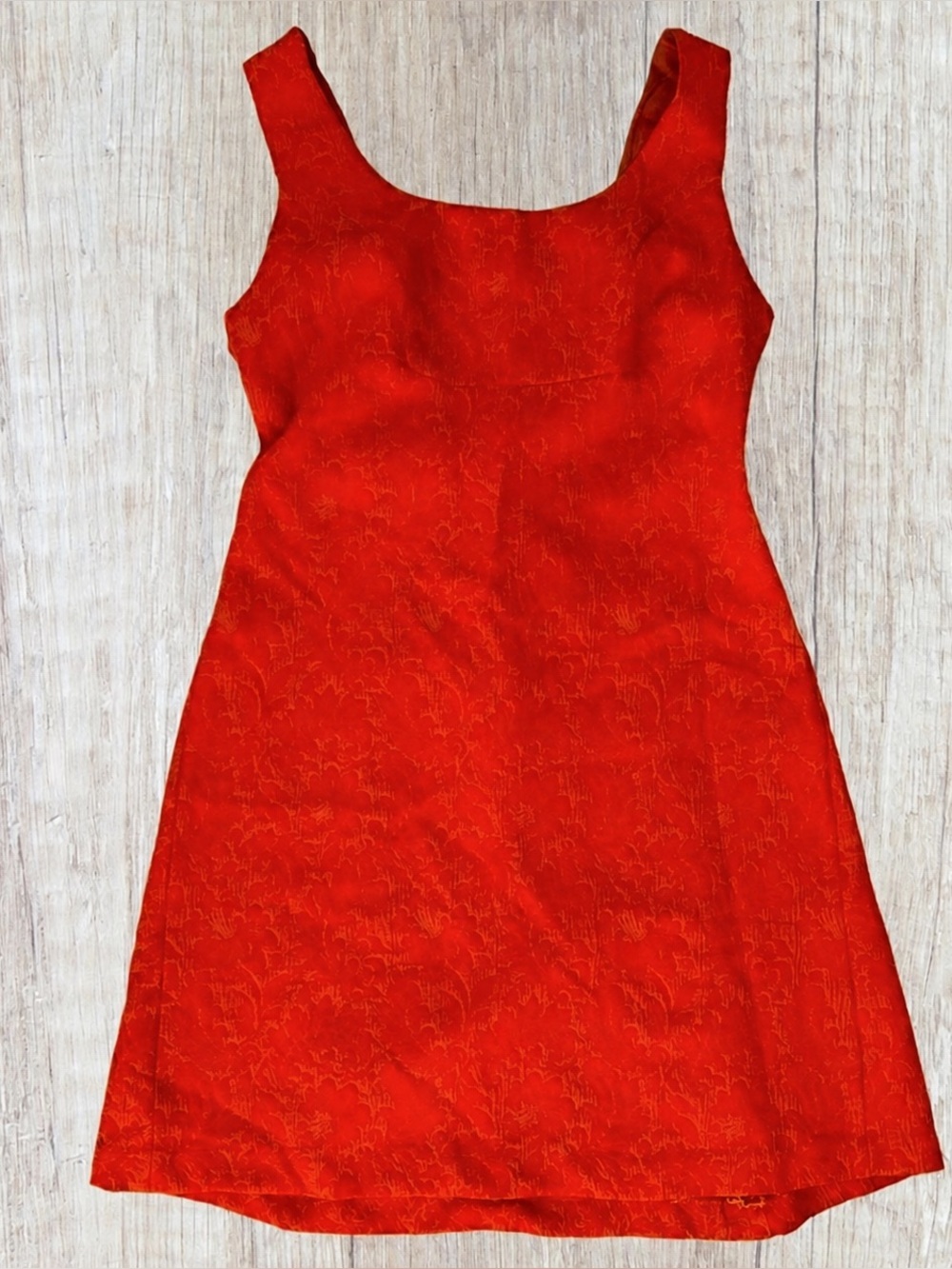 Anthropologie - Red Sleeveless A-Line Dress